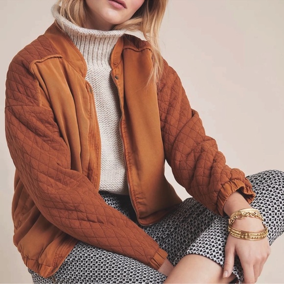 Anthropologie Jackets & Blazers - Anthropologie Marigold Quilted Bomber Jacket